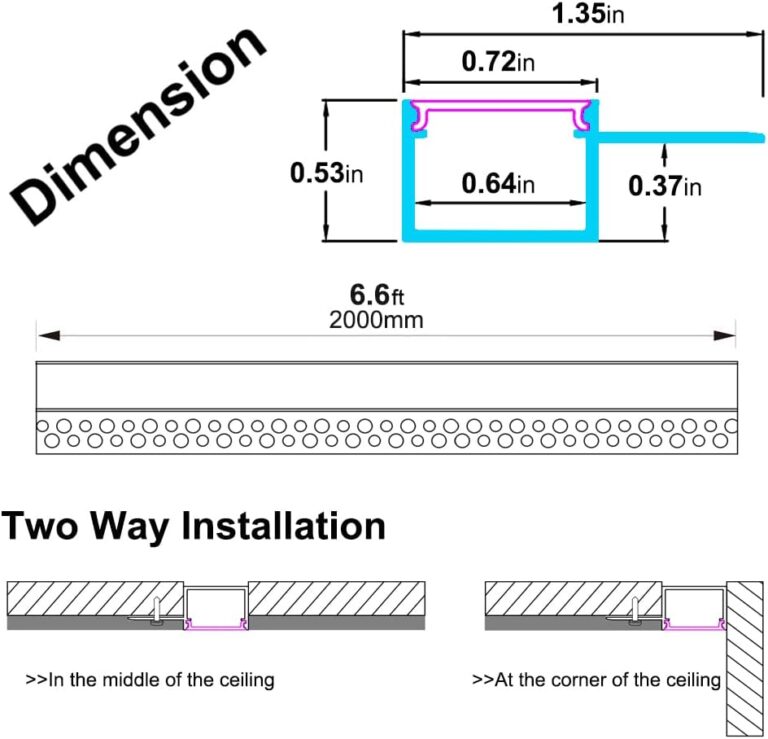 Shower Niche LED Light Kit 24v IP68 Waterproof Up to 6.5Ft