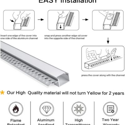 easy to install trim piece for led lighting