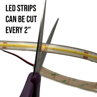 shower niche lighting kit strip cutting