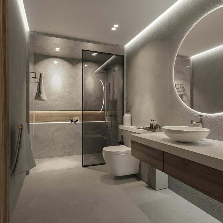 Shower niche lighting ideas