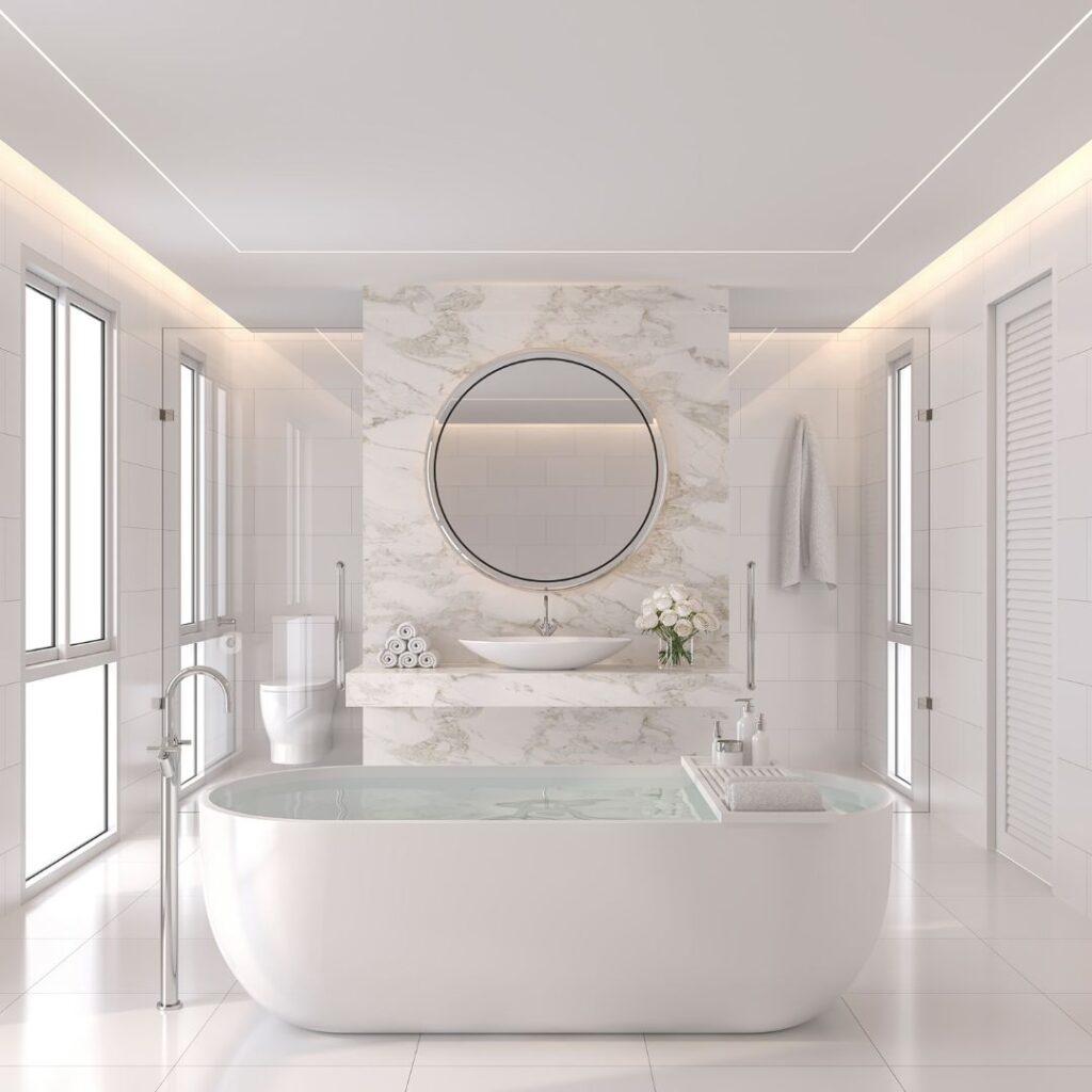 bathroom design with tub