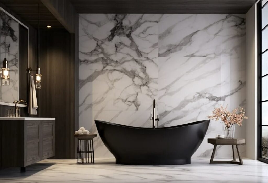 bathroom design with tub