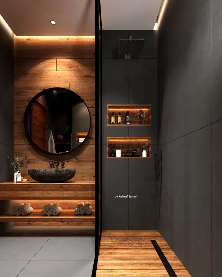 bathroom shelf LED lighting