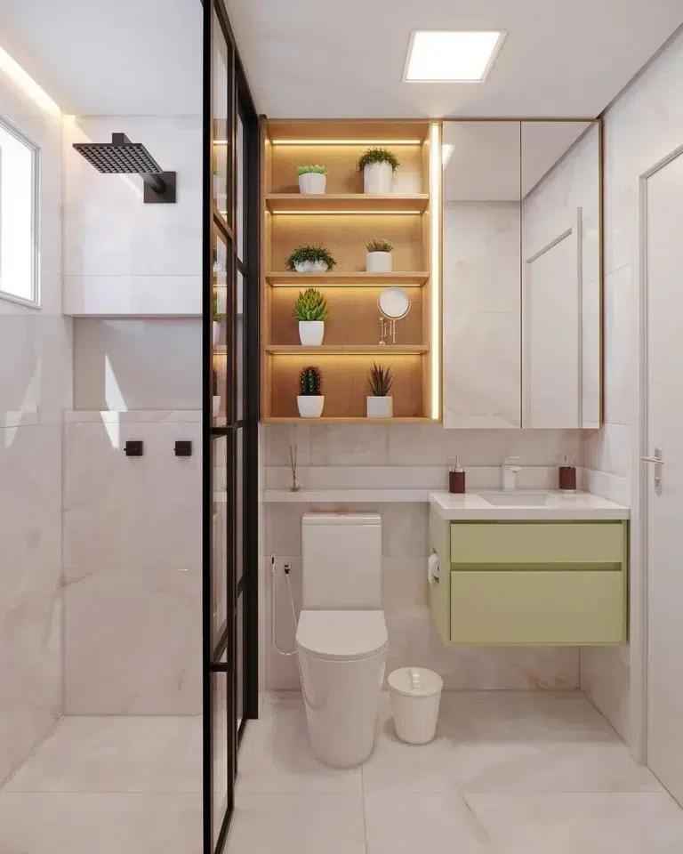 LED lighting above toilet