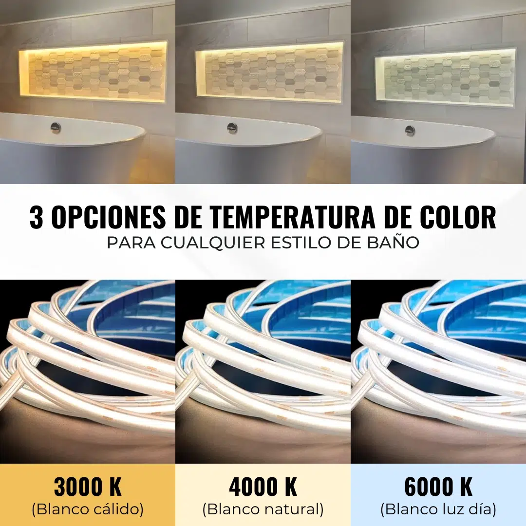 Kit de Iluminación LED para Nichos de Ducha en Baños - Image 3