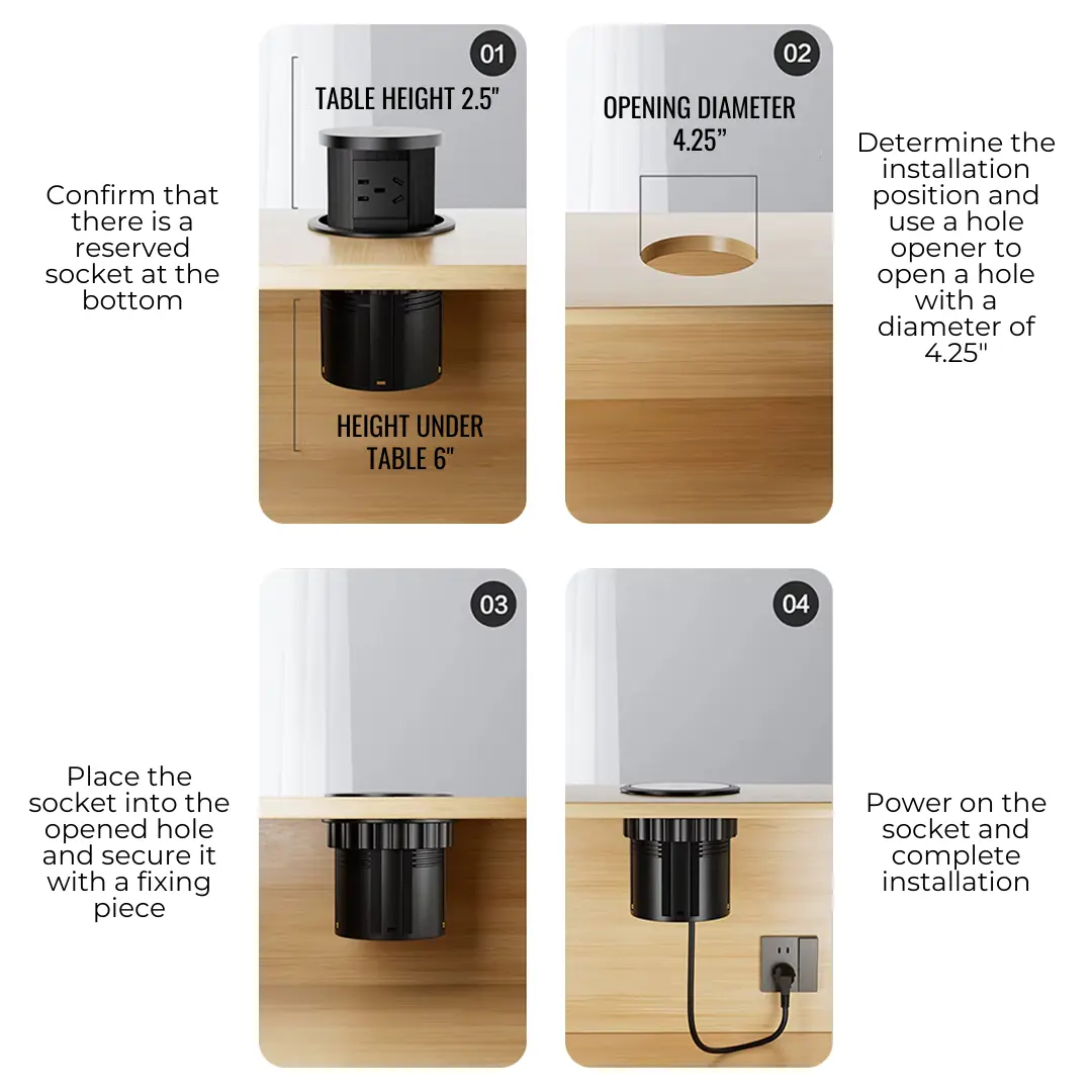 Pop-up Outlet with Wireless Charger - Image 6